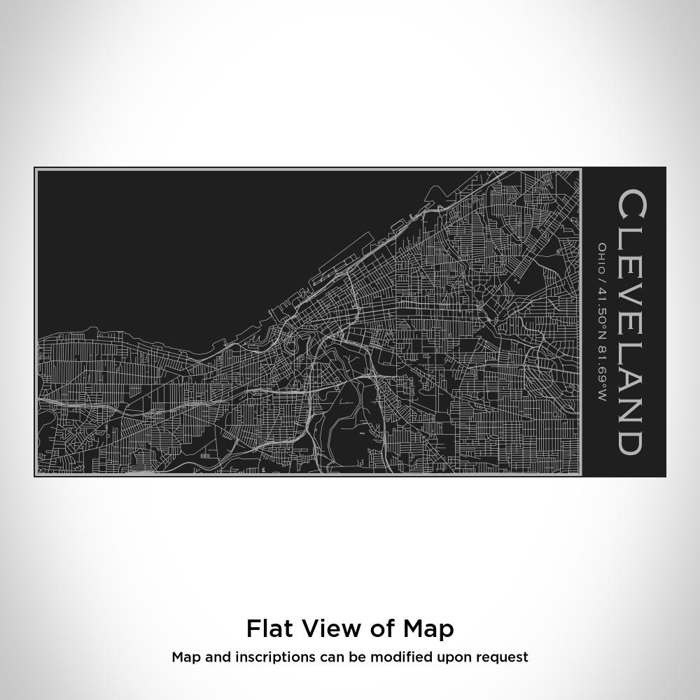 Cleveland Ohio Map Insulated Bottle in Matte Black with custom engraving options.